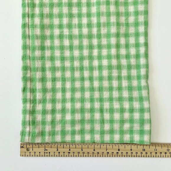 Zara Gingham Checkerboard Wide Leg Trouser Dress Pants Green White Dopamine Boho - Picture 16 of 16